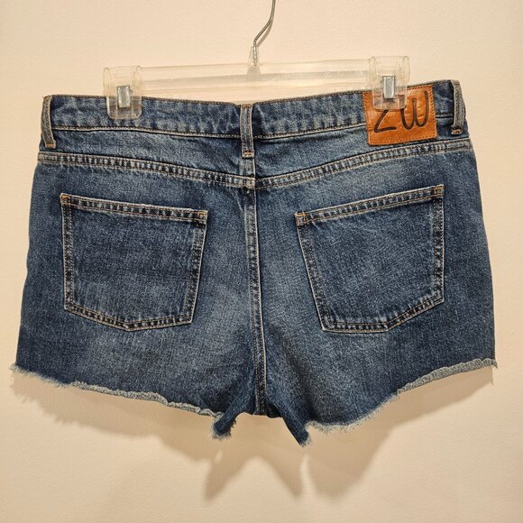Zara Woman Blue Jean Demin Mid Rise Skort Skirt/Shorts Mini Y2K Preppy Size 8 - Picture 10 of 10